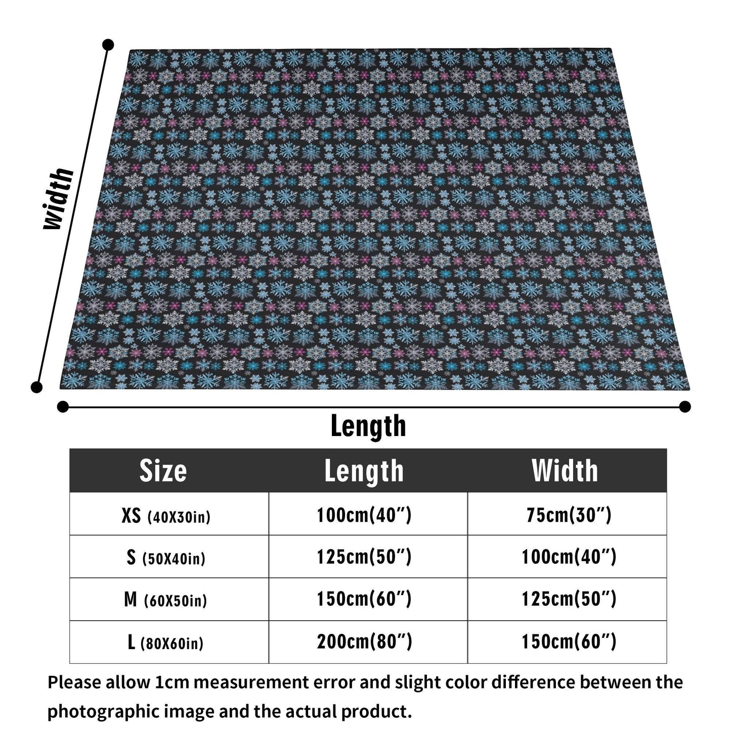 Party Snowflake Flannel Breathable Blanket 4 Sizes - DeRose Seasonal
