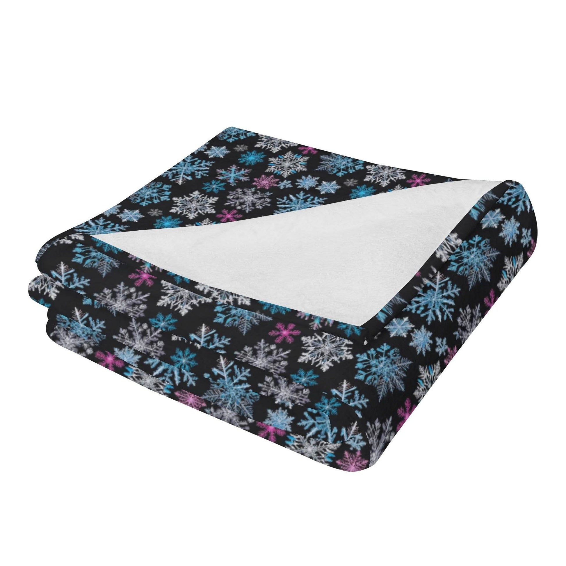 Party Snowflake Flannel Breathable Blanket 4 Sizes - DeRose Seasonal