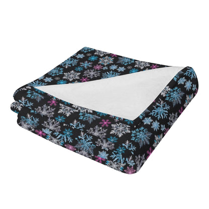 Party Snowflake Flannel Breathable Blanket 4 Sizes - DeRose Seasonal