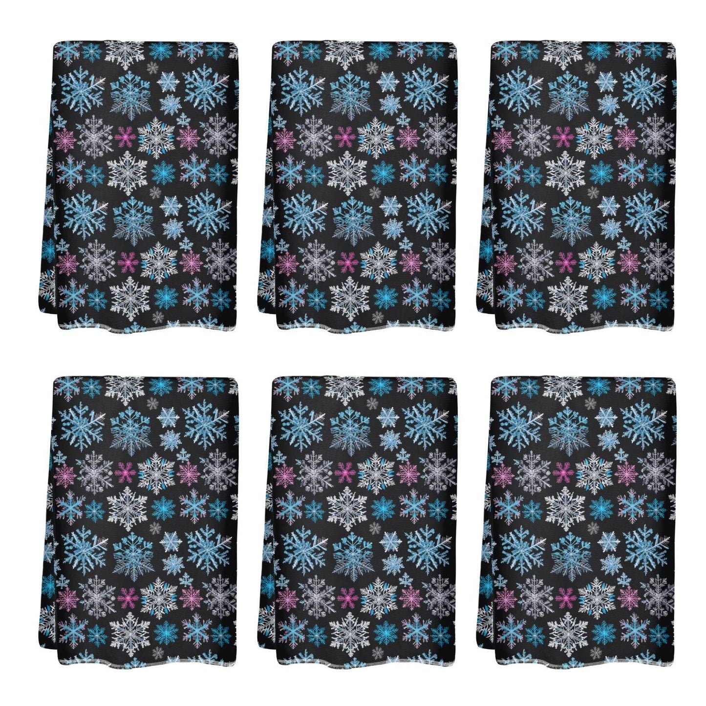 Party Snowflake Hand Towels (6 Pcs) - DeRose Seasonal