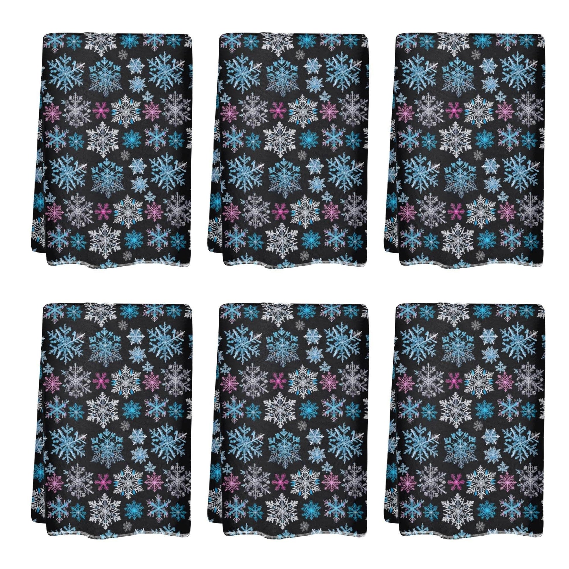 Party Snowflake Hand Towels (6 Pcs) - DeRose Seasonal