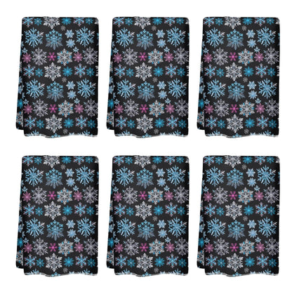 Party Snowflake Hand Towels (6 Pcs) - DeRose Seasonal