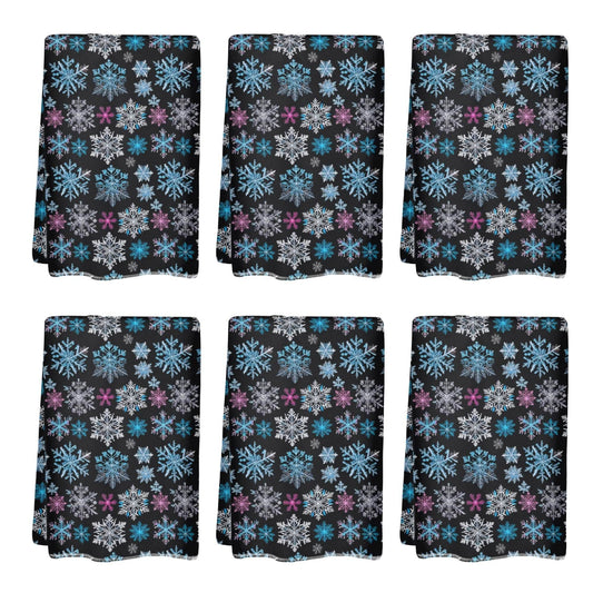 Party Snowflake Hand Towels (6 Pcs) - DeRose Seasonal