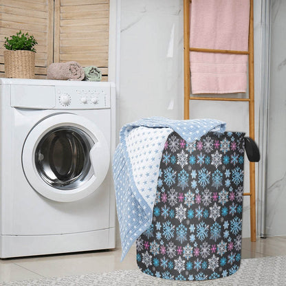 Party Snowflake Polyester Laundry and Blanket Basket - DeRose Seasonal