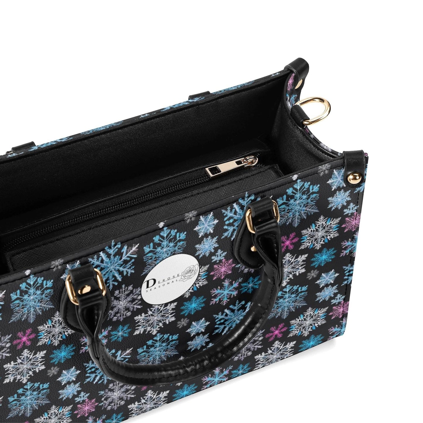 Party Snowflakes Luxury Women Leather Handbag (3 sizes) - DeRose Seasonal