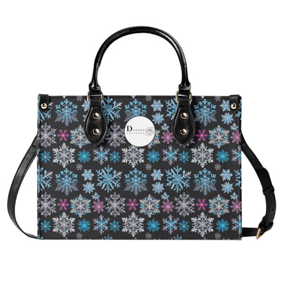 Party Snowflakes Luxury Women Leather Handbag (3 sizes) - DeRose Seasonal