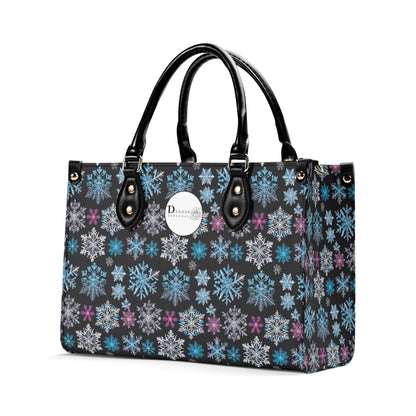 Party Snowflakes Luxury Women Leather Handbag (3 sizes) - DeRose Seasonal