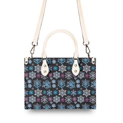 Party Snowflakes Luxury Women Leather Handbag (3 sizes) - DeRose Seasonal