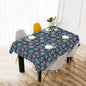 Party Snowflakes polyester Tablecloth Polyester Tablecloth 70"x 52" DeRose Seasonal