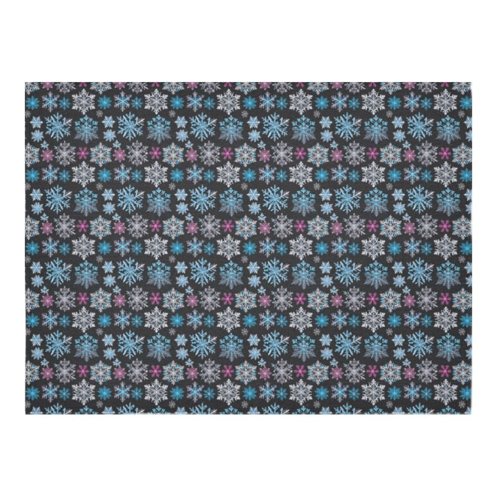 Party Snowflakes polyester Tablecloth Polyester Tablecloth 70"x 52" DeRose Seasonal
