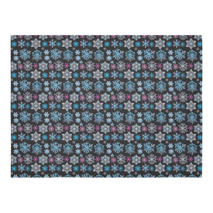 Party Snowflakes polyester Tablecloth Polyester Tablecloth 70"x 52" DeRose Seasonal