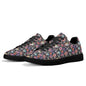 Pastel Floral and Skulls Adult Lightweight Brand Low Top Leather Shoes - DeRose Seasonal