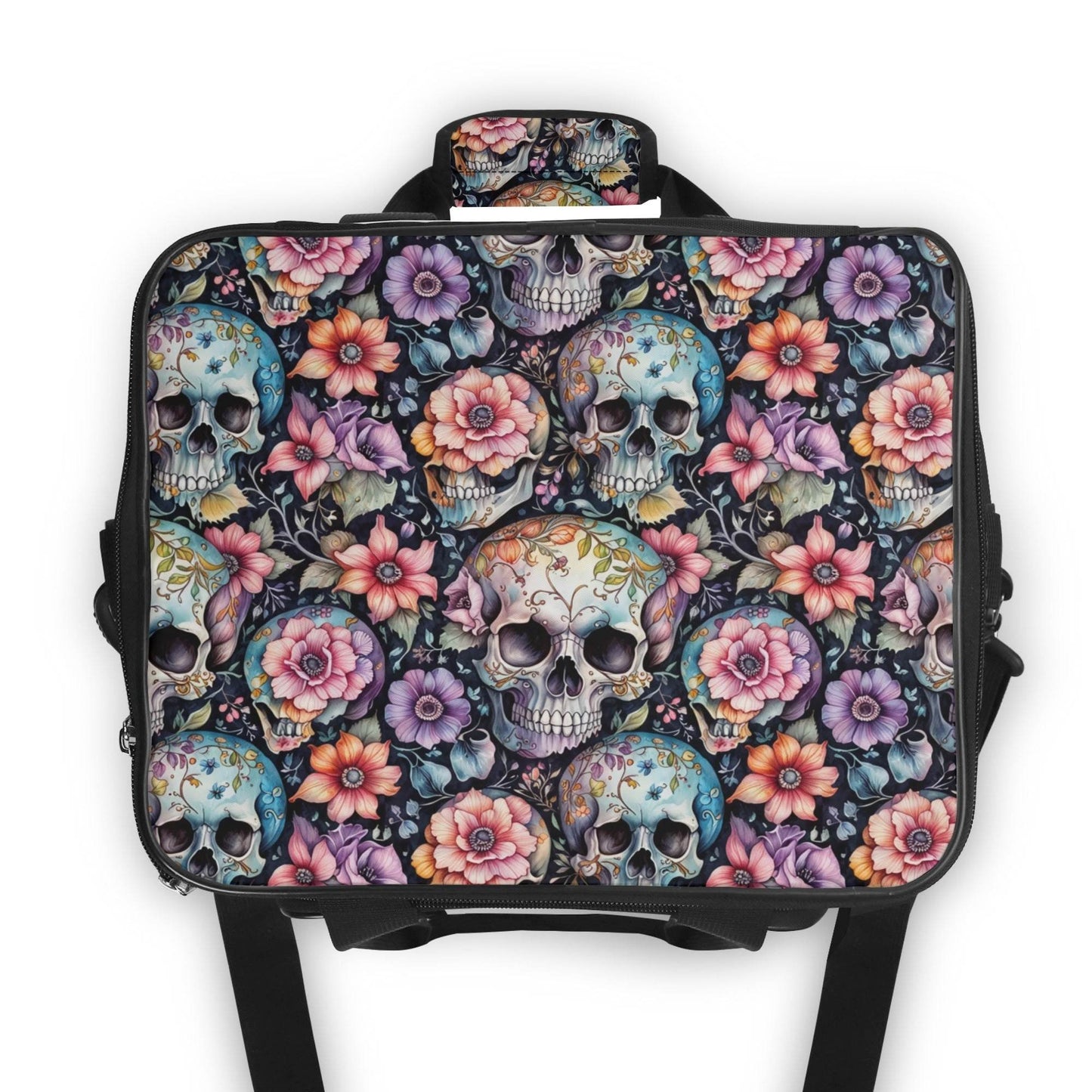 Pastel Floral and Skulls Insulated Leakproof Cooler Bag Lunch Box - DeRose Seasonal