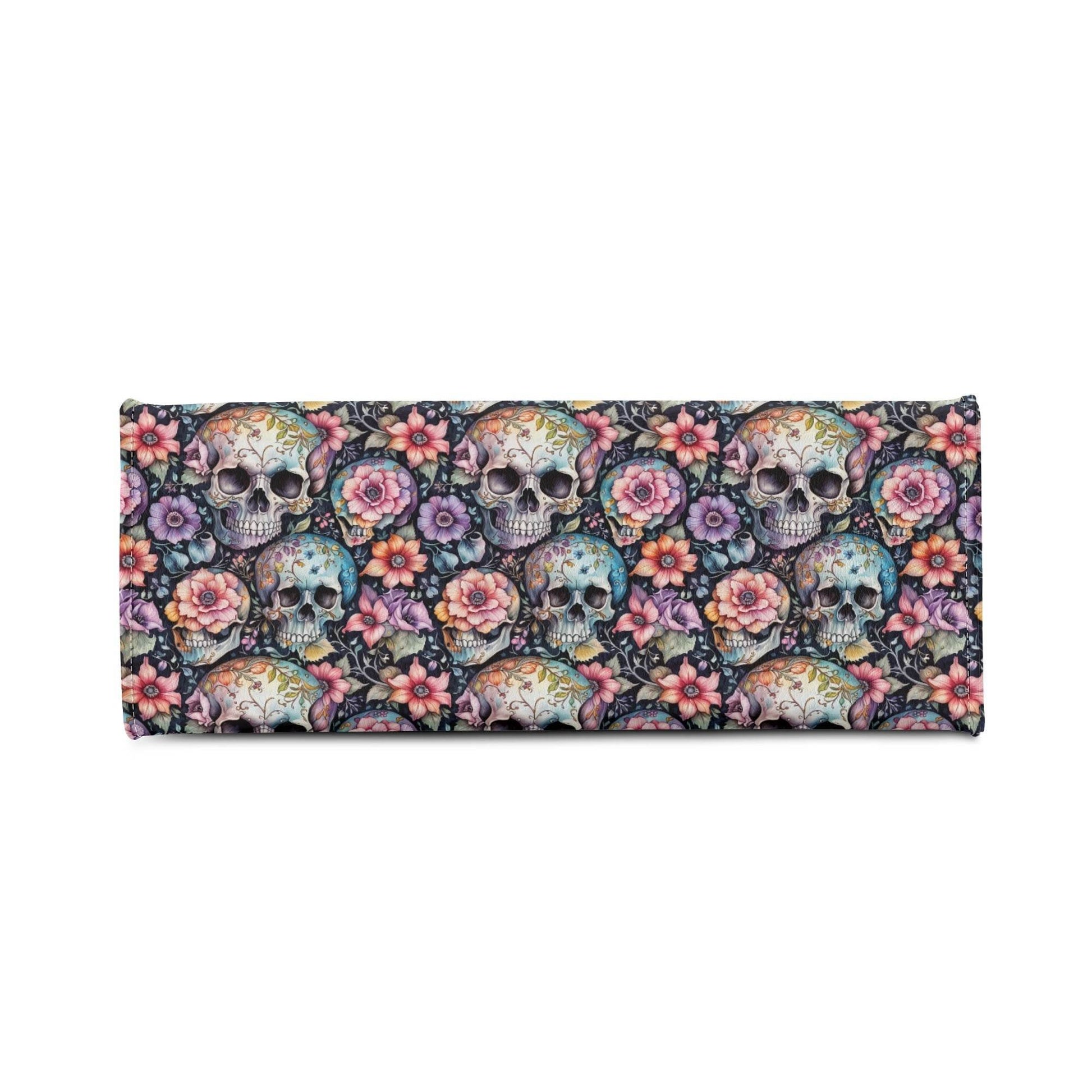 Pastel Floral and Skulls Luxury Women's Leather Handbag - DeRose Seasonal