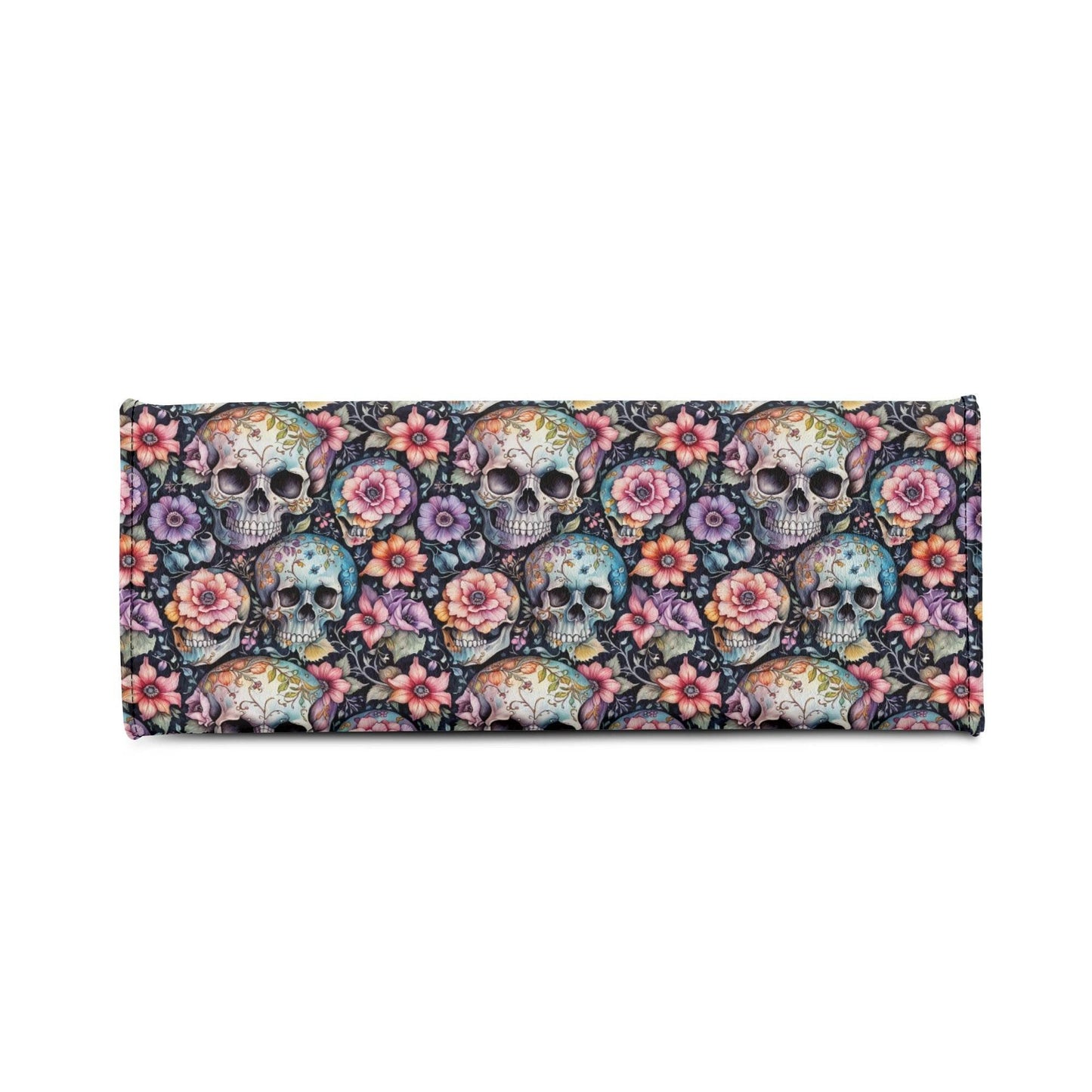 Pastel Floral and Skulls Luxury Women's Leather Handbag - DeRose Seasonal