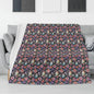 Pastel and Floral Skulls Flannel Breathable Blanket 4 Sizes - DeRose Seasonal