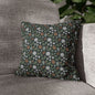 Snowflake PIne Spun Polyester Square Pillowcase - DeRose Seasonal