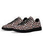 Pink Hearts Adult Lightweight Brand Low Top Leather Shoes - DeRose Seasonal