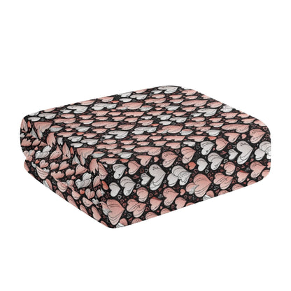 Pink Hearts Bath Towel - DeRose Seasonal