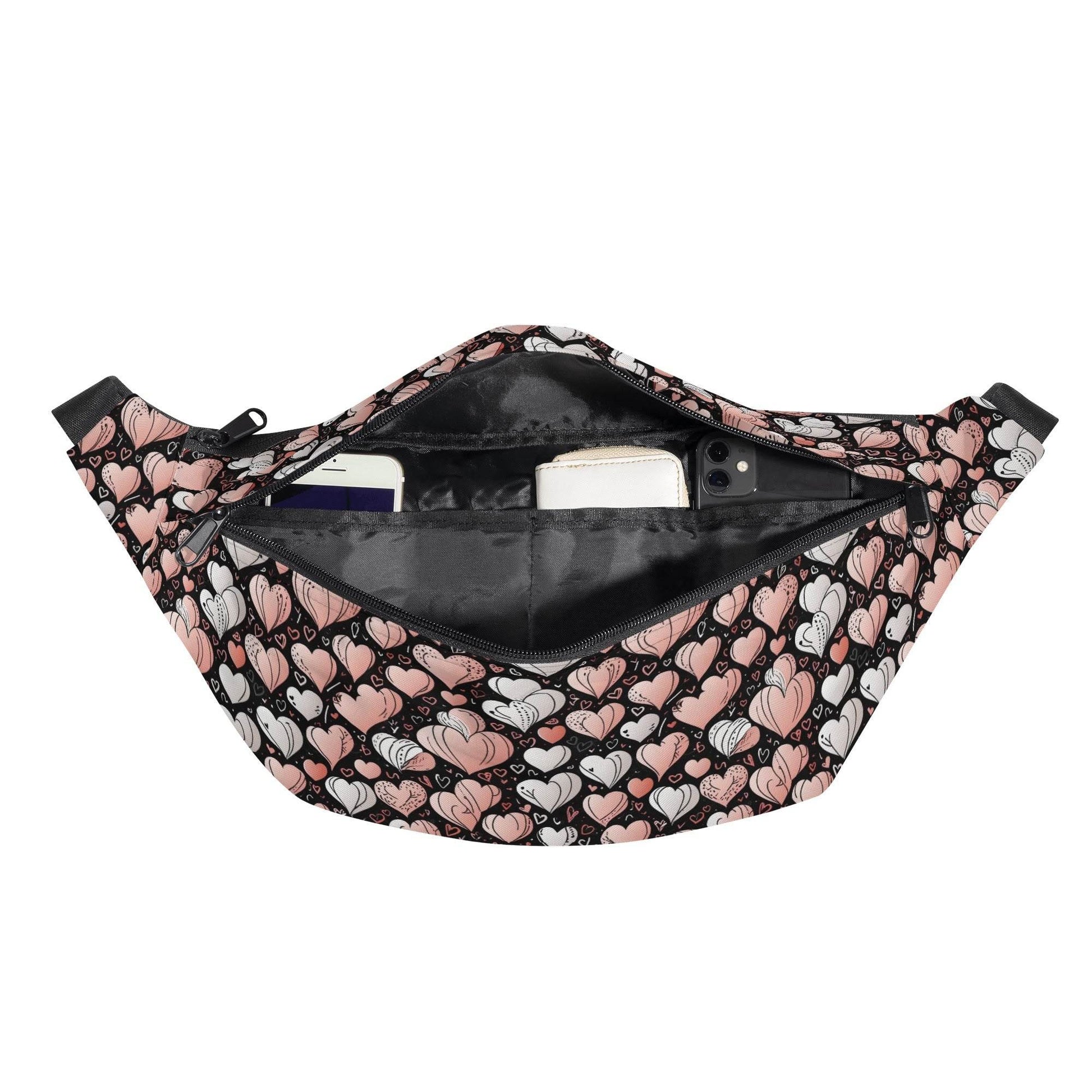 Pink Hearts Fanny Pack - DeRose Seasonal