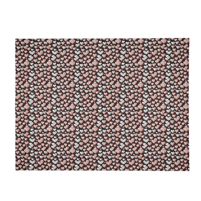 Pink Hearts Flannel Breathable Blanket 4 Sizes - DeRose Seasonal