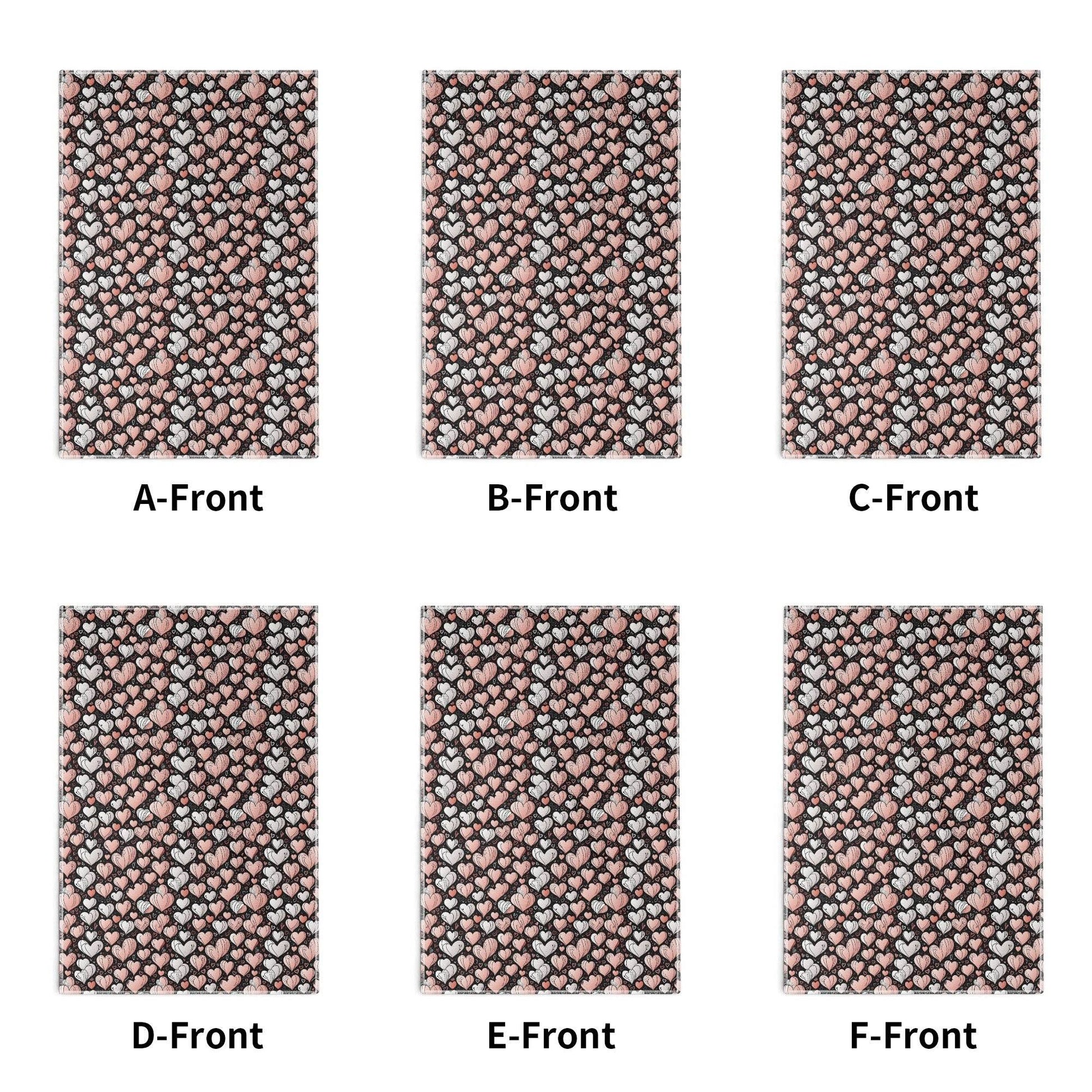 Pink Hearts Hand Towels (6 Pcs) - DeRose Seasonal