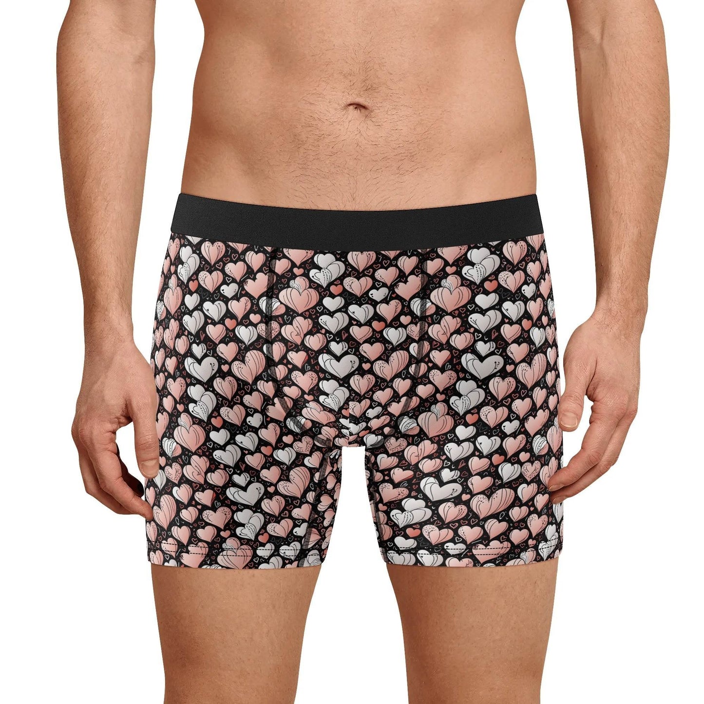 Pink Hearts Men's Classic Stretch Trunks & Underwear - DeRose Seasonal
