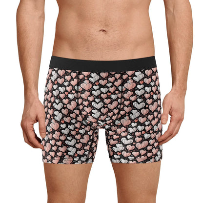 Pink Hearts Men's Classic Stretch Trunks & Underwear - DeRose Seasonal