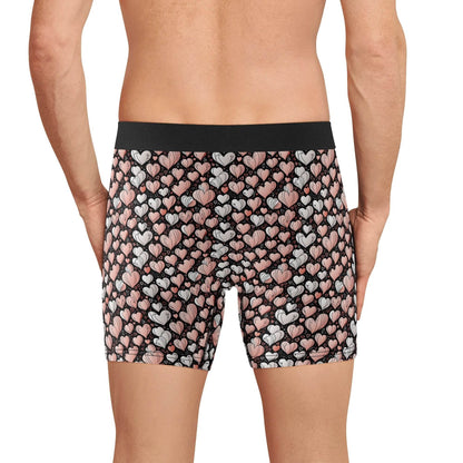 Pink Hearts Men's Classic Stretch Trunks & Underwear - DeRose Seasonal