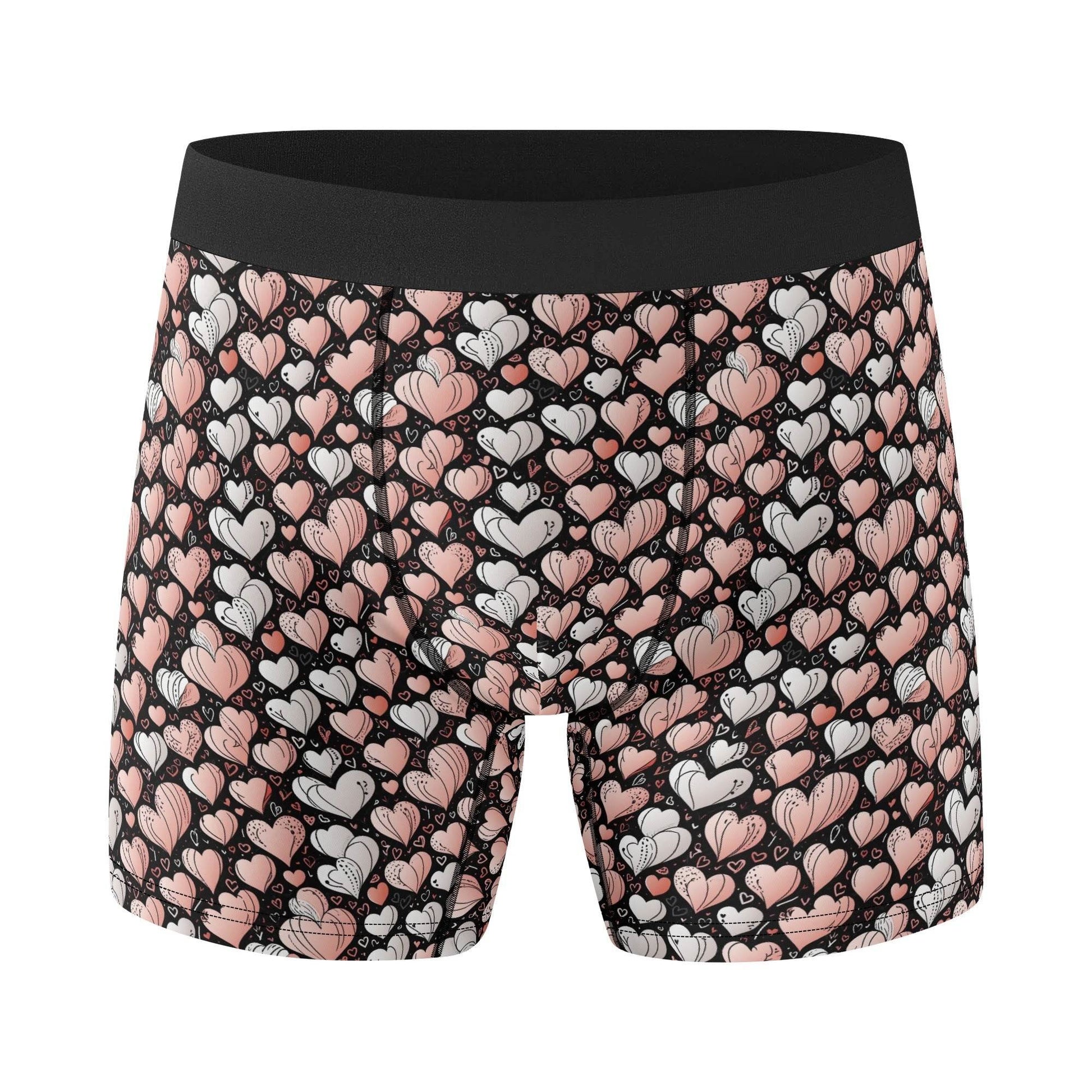 Pink Hearts Men's Classic Stretch Trunks & Underwear - DeRose Seasonal