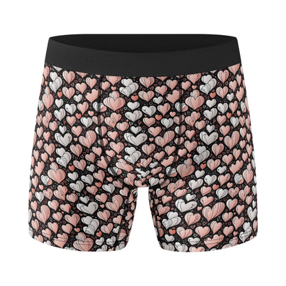 Pink Hearts Men's Classic Stretch Trunks & Underwear - DeRose Seasonal