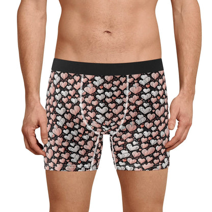 Pink Hearts Men's Classic Stretch Trunks & Underwear - DeRose Seasonal