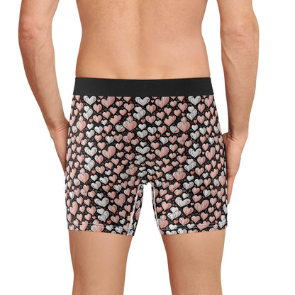 Pink Hearts Men's Classic Stretch Trunks & Underwear - DeRose Seasonal