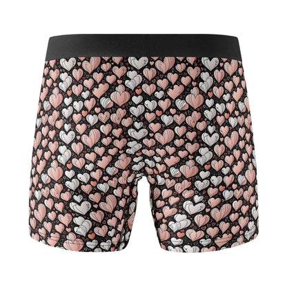 Pink Hearts Men's Classic Stretch Trunks & Underwear - DeRose Seasonal