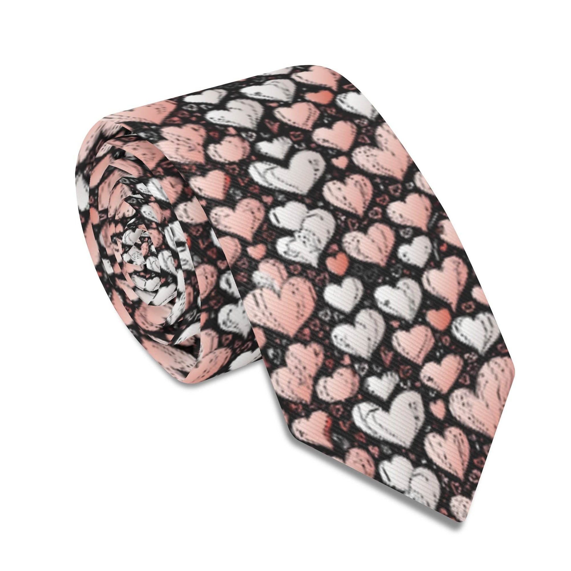 Pink Hearts Men's Necktie - DeRose Seasonal