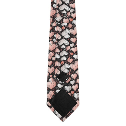 Pink Hearts Men's Necktie - DeRose Seasonal