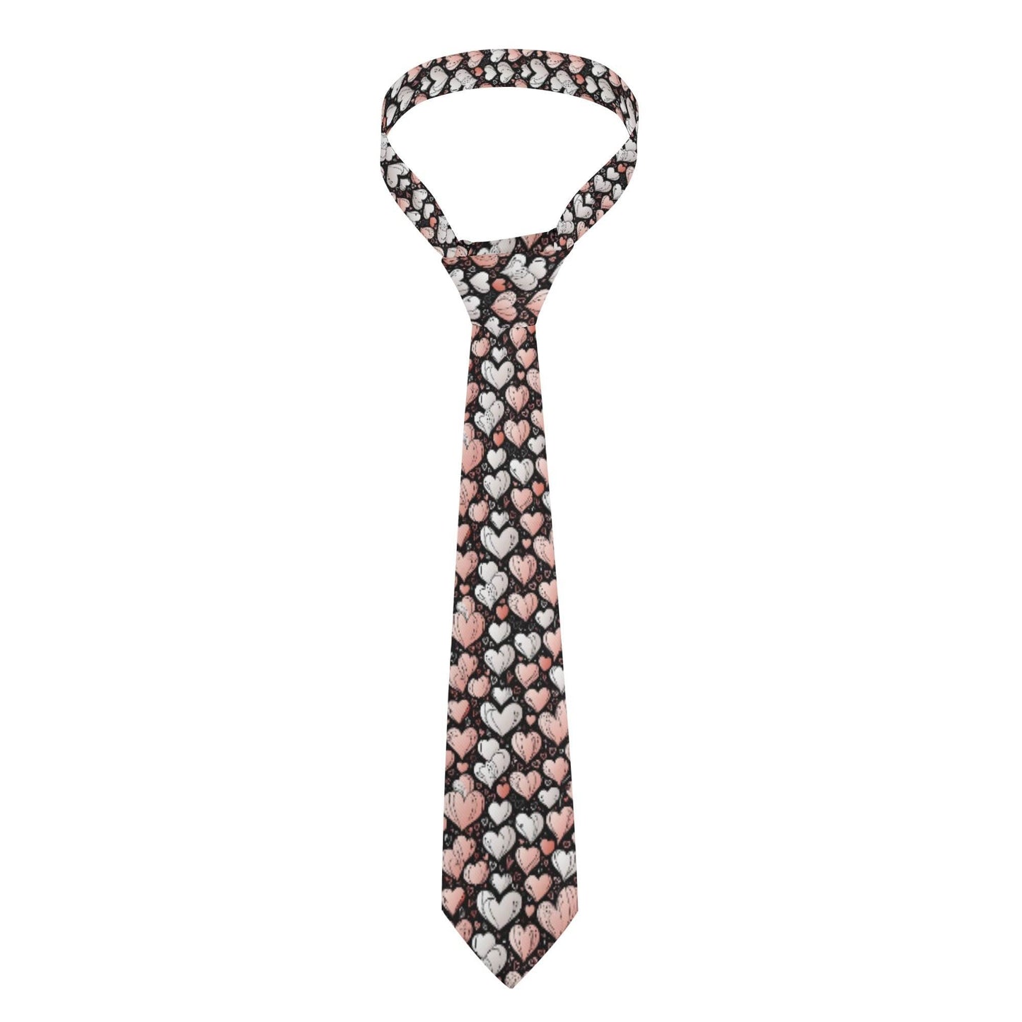 Pink Hearts Men's Necktie - DeRose Seasonal