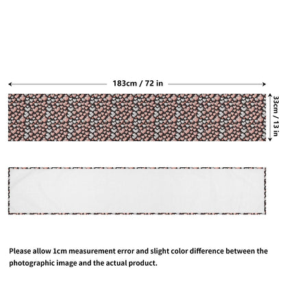 Pink Hearts Polyester Table Runner - DeRose Seasonal