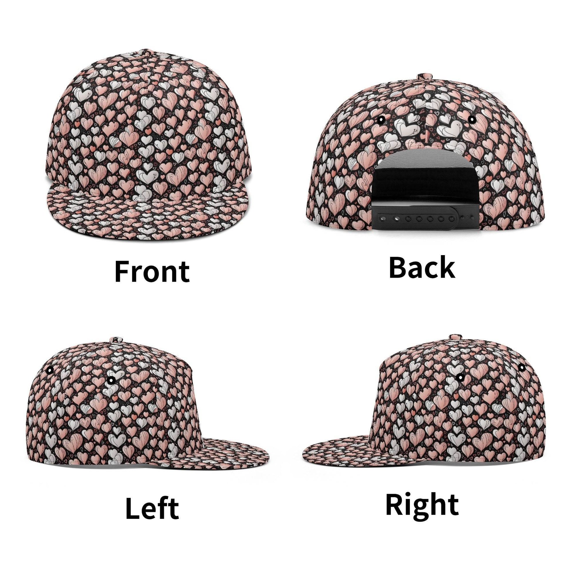 Pink Hearts Unisex Classic Snapbacks - DeRose Seasonal