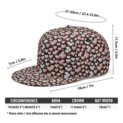 Pink Hearts Unisex Classic Snapbacks - DeRose Seasonal