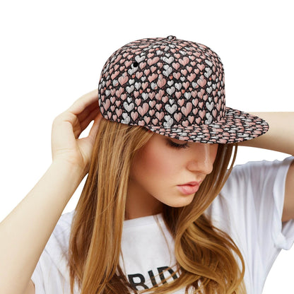 Pink Hearts Unisex Classic Snapbacks - DeRose Seasonal