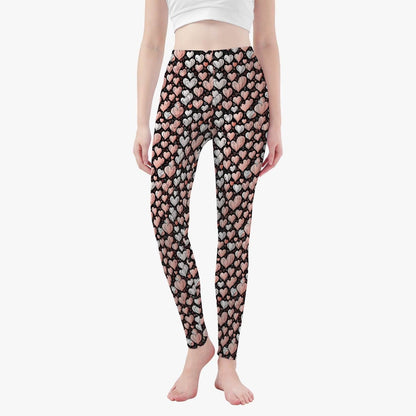 Pink Hearts Women's Yoga Pants - DeRose Seasonal