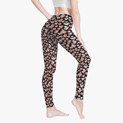 Pink Hearts Women's Yoga Pants - DeRose Seasonal