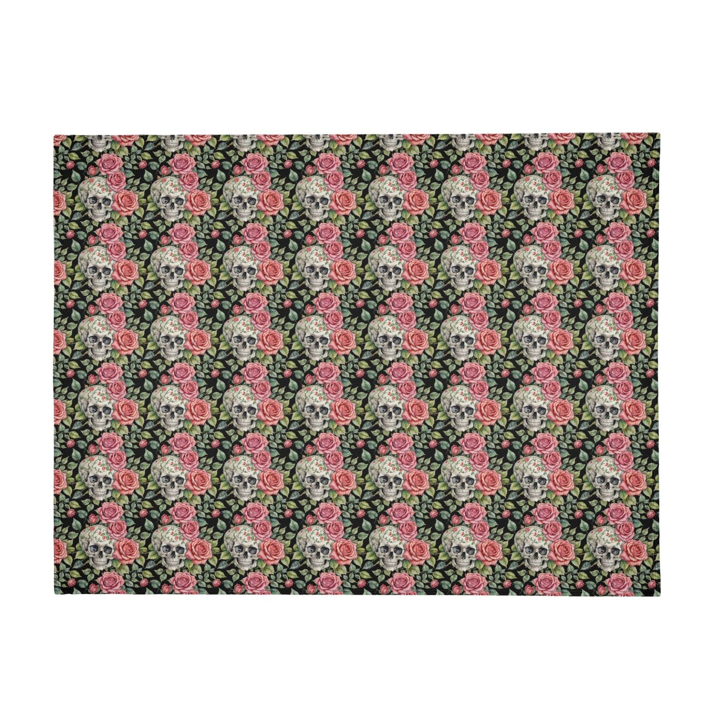 Pink Skulls Flannel Breathable Blanket 4 Sizes - DeRose Seasonal