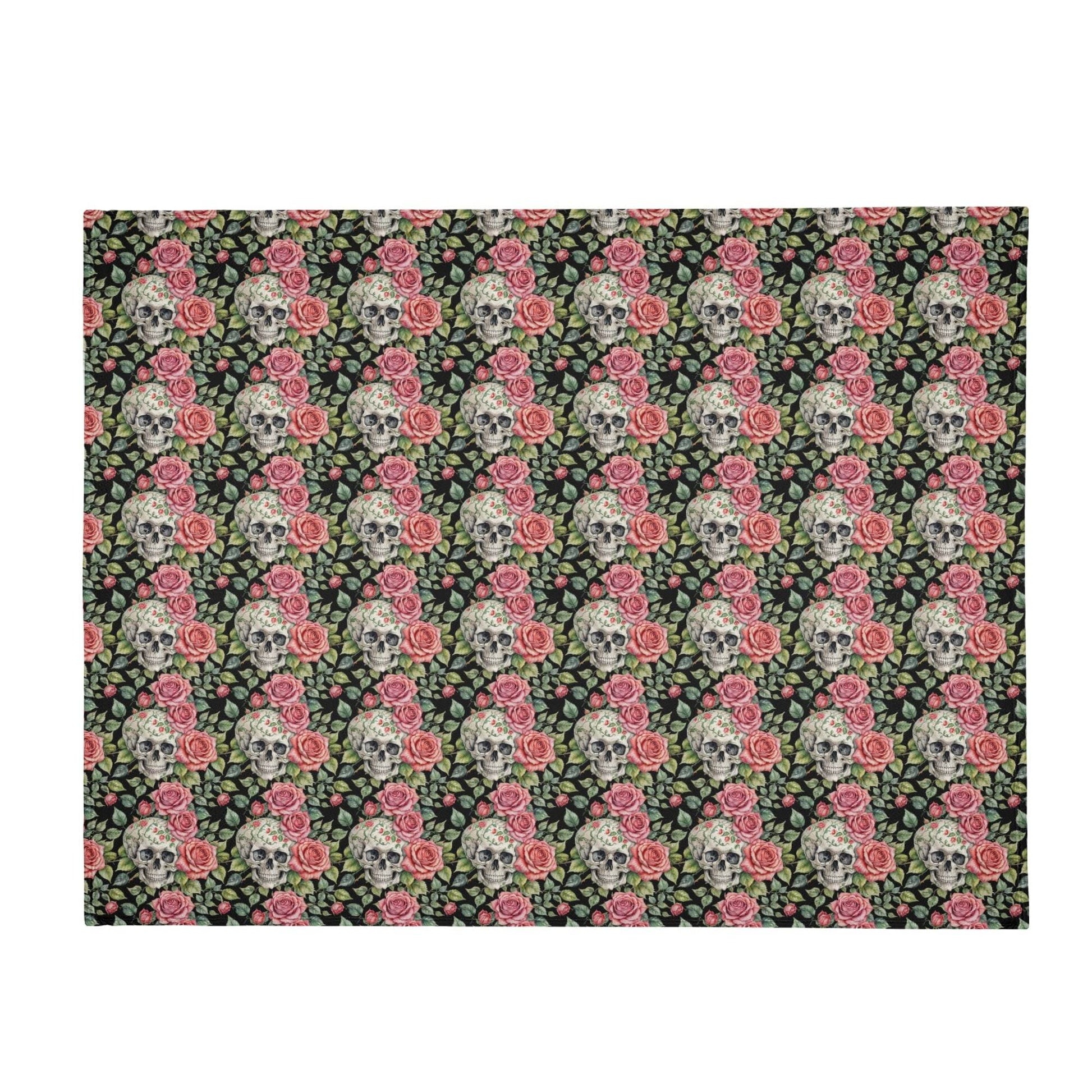 Pink Skulls Flannel Breathable Blanket 4 Sizes - DeRose Seasonal
