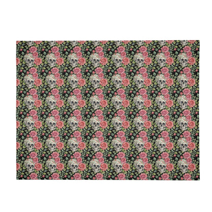 Pink Skulls Flannel Breathable Blanket 4 Sizes - DeRose Seasonal