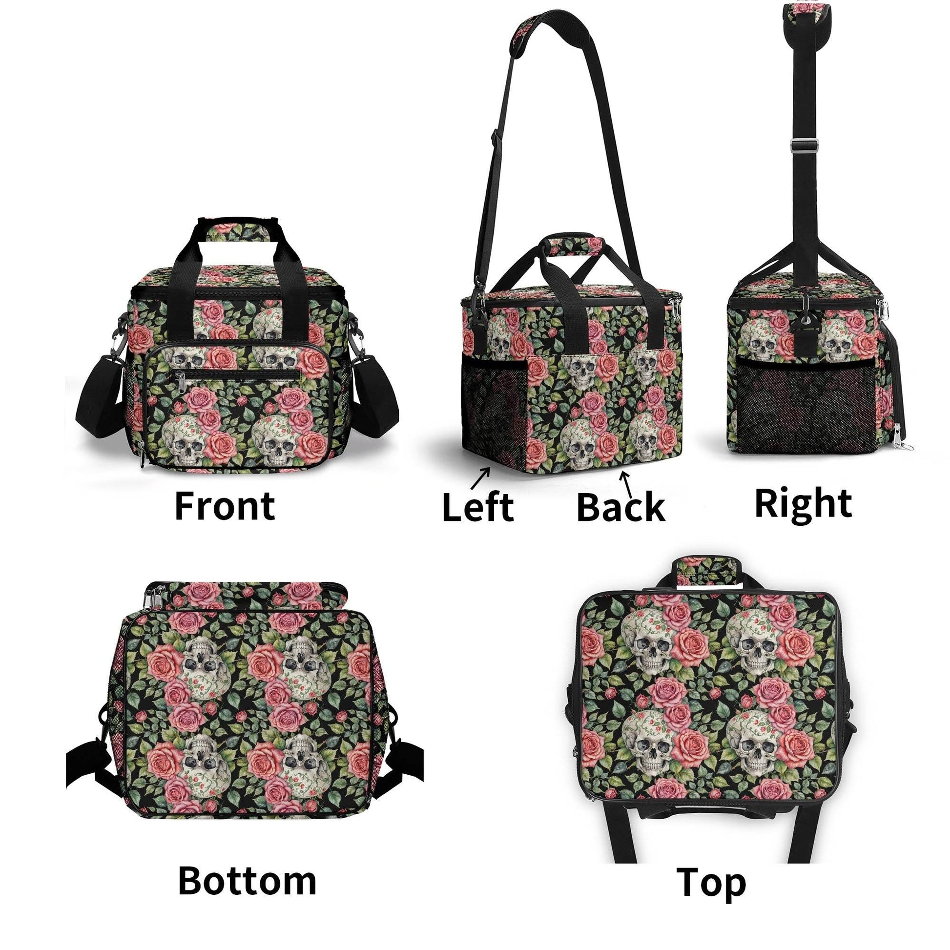 Pink Skulls Insulated Leakproof Cooler Bag Lunch Box - DeRose Seasonal