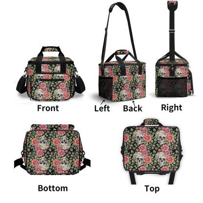 Pink Skulls Insulated Leakproof Cooler Bag Lunch Box - DeRose Seasonal