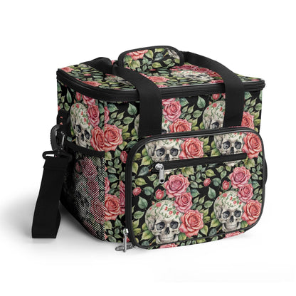 Pink Skulls Insulated Leakproof Cooler Bag Lunch Box - DeRose Seasonal