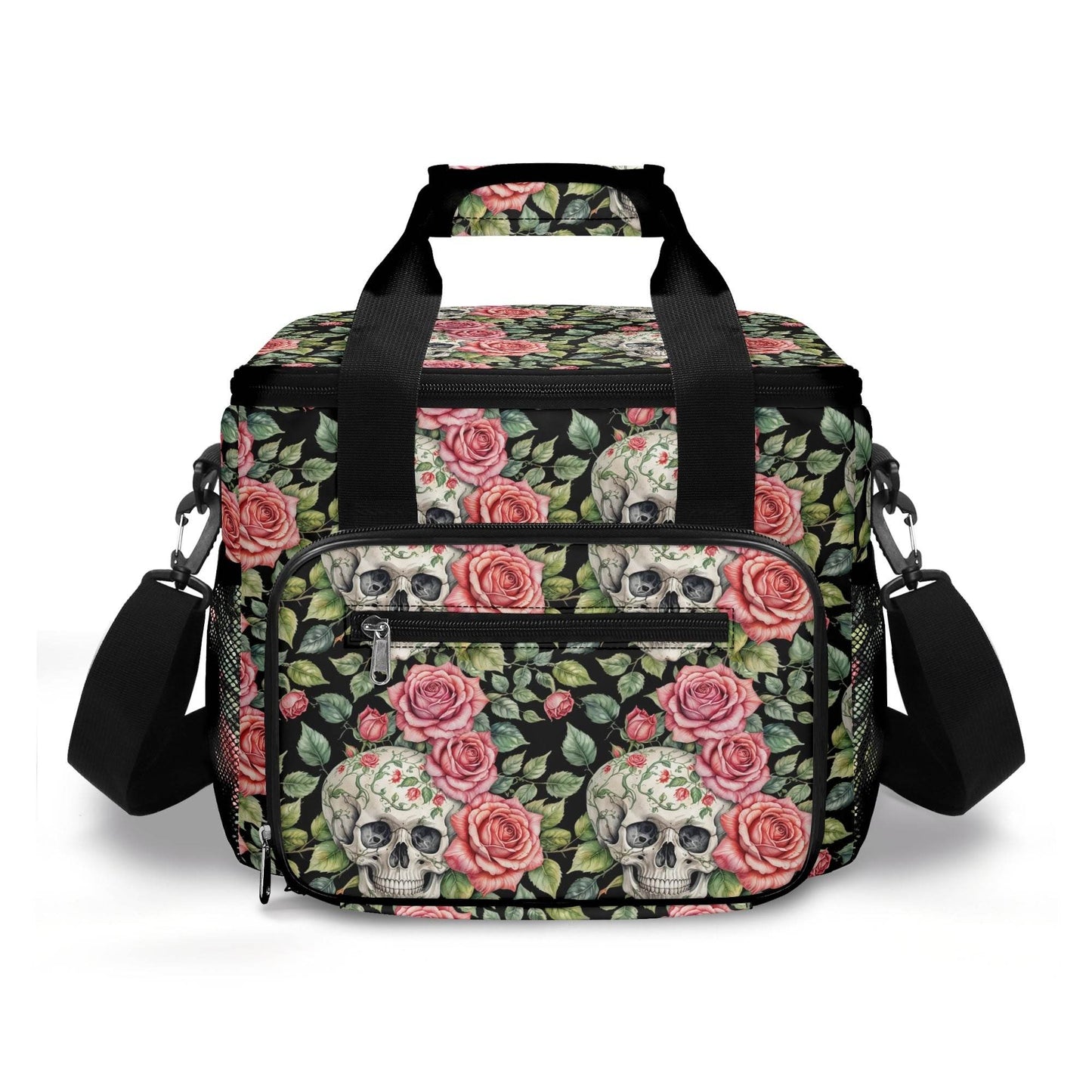 Pink Skulls Insulated Leakproof Cooler Bag Lunch Box - DeRose Seasonal